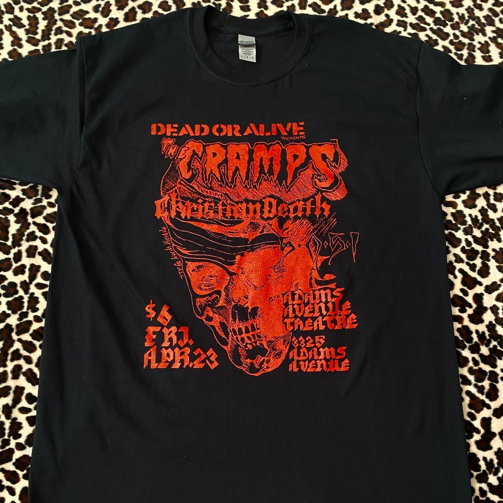 Cramps Christian Death Vintage Flyer Tee